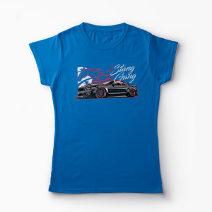 Tricou Ford Mustang Gang - Femei-Albastru Regal